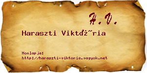 Haraszti Viktória névjegykártya